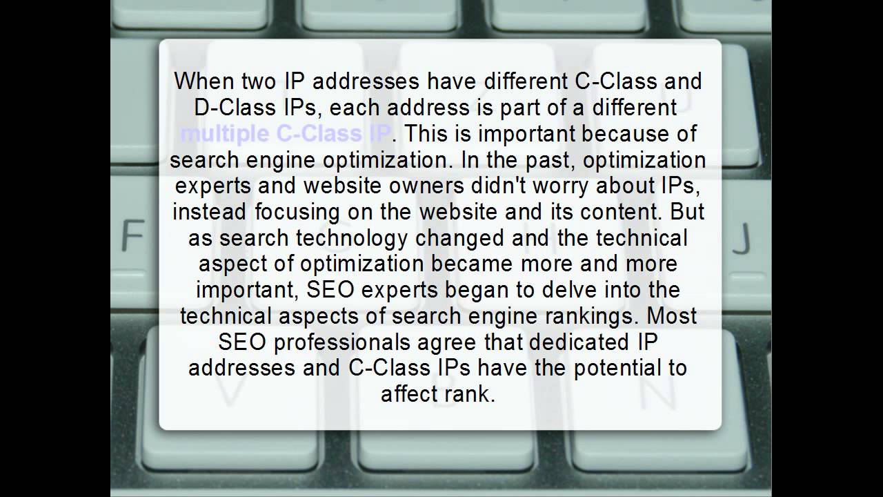 SEO for C class IP