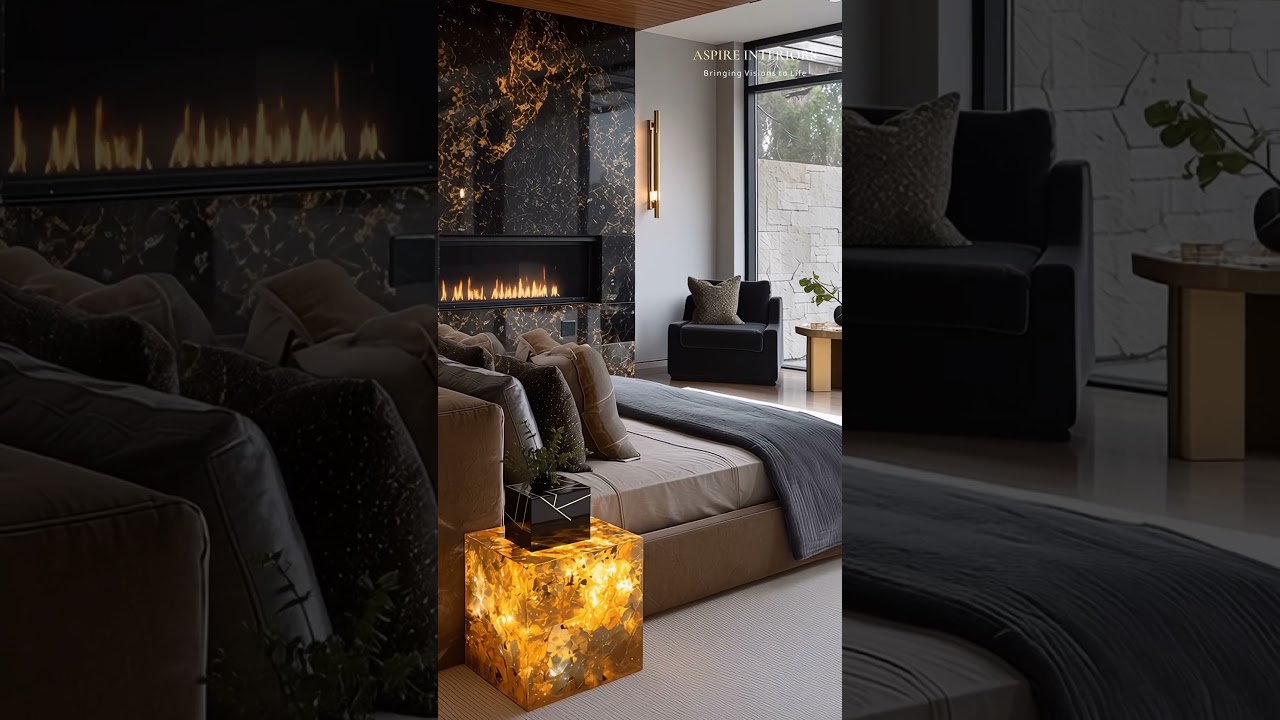 Portoro Marble and Amber Resin   Aspire Interiors