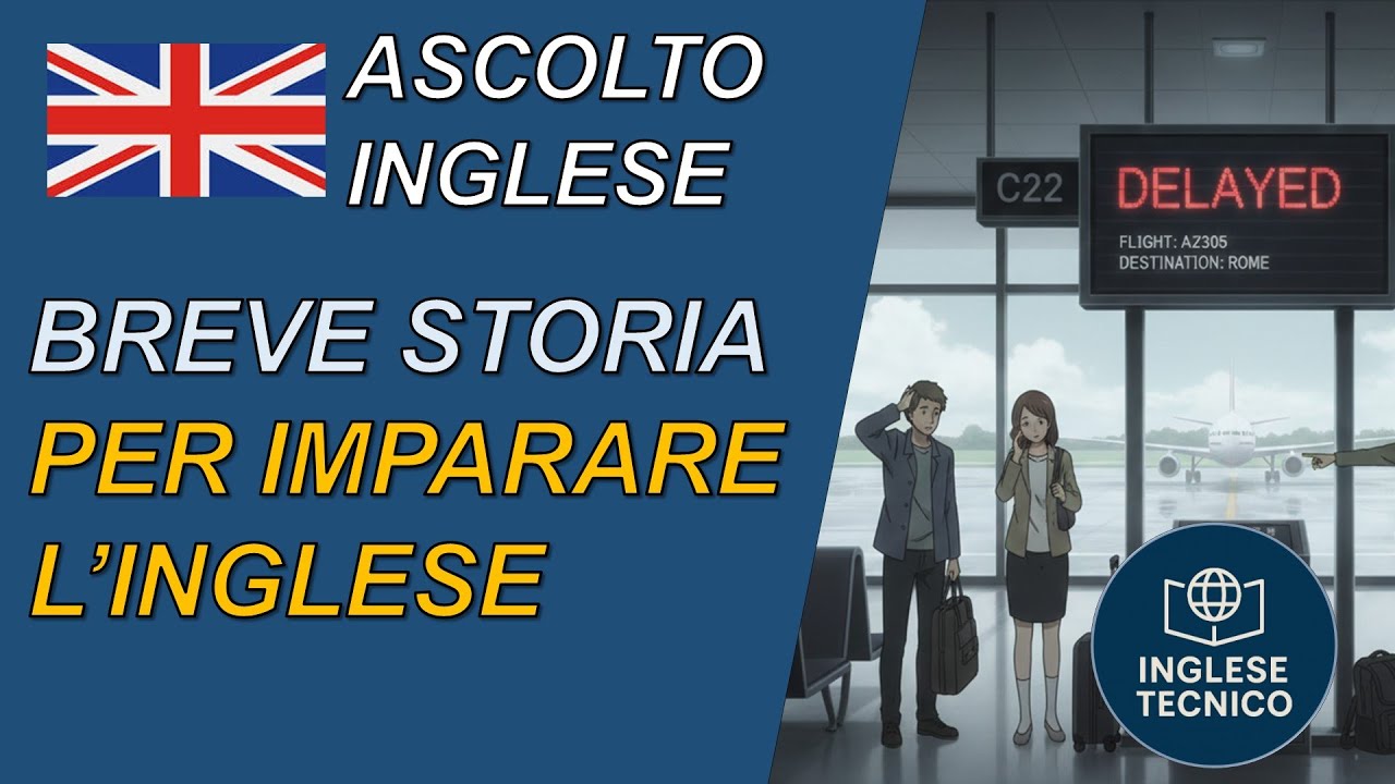 PANICO IN AEROPORTO! Impara l'Inglese per Sopravvivere ai Ritardi (Livello A2-Principianti)