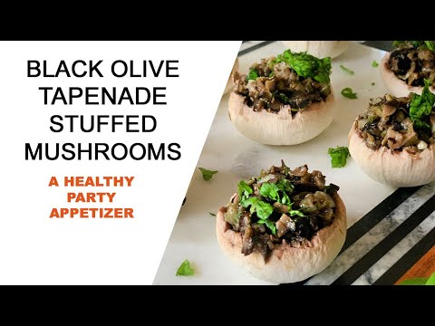 Mushrooms Stuffed With Black Olive Tapenade - Cooking Inspired by St. George, Utah