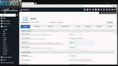 Installing phpBB with Softaculous in cPanel