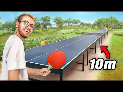 Jouer au Ping-Pong sur des Tables de Plus en Plus Grandes