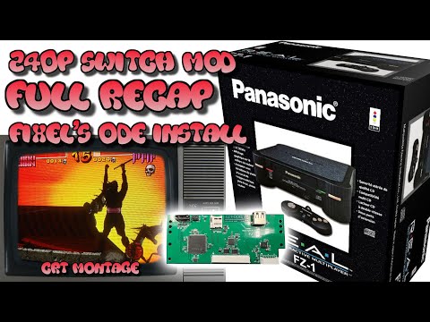Real Panasonic 3DO recap 240p mod Fixels ODE install , CRT Montage