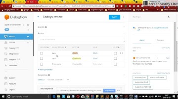 A basic chatbot using google dialog flow and Integrating with google actions