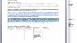 105 Observation Focus Plan