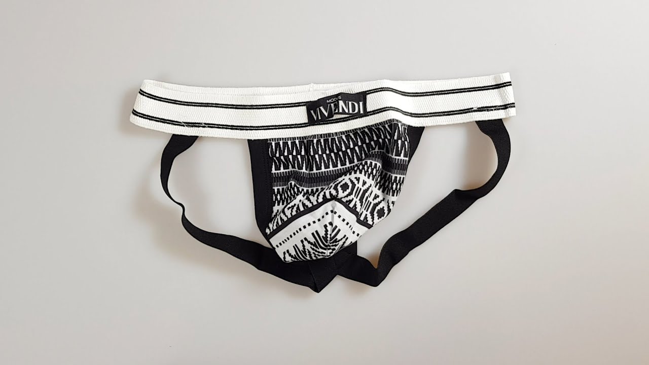 Modus Vivendi CAPSULE GRAPHIC JOCKSTRAP BLACK AND WHITE