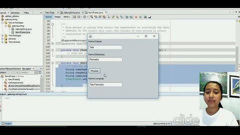 JAVA  - Penggabungan 2 Variabel String yang berbeda Menjadi Satu Kalimat.