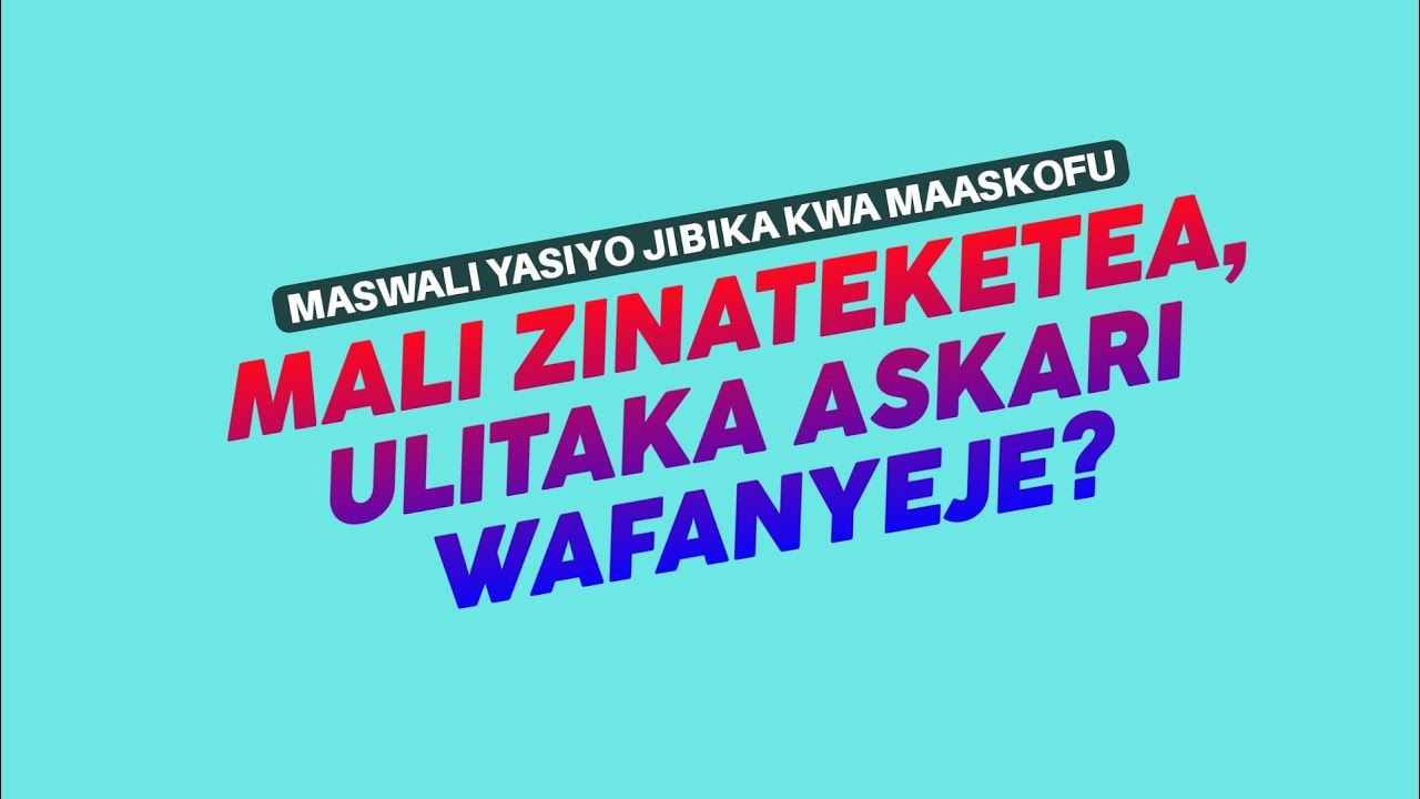 02 MALI ZINAHARIBIWA ULITAKA ASKARI WAFANYEJE? (HII NCHI NI YA KWETU SOTE SIO YA ASKOFU )