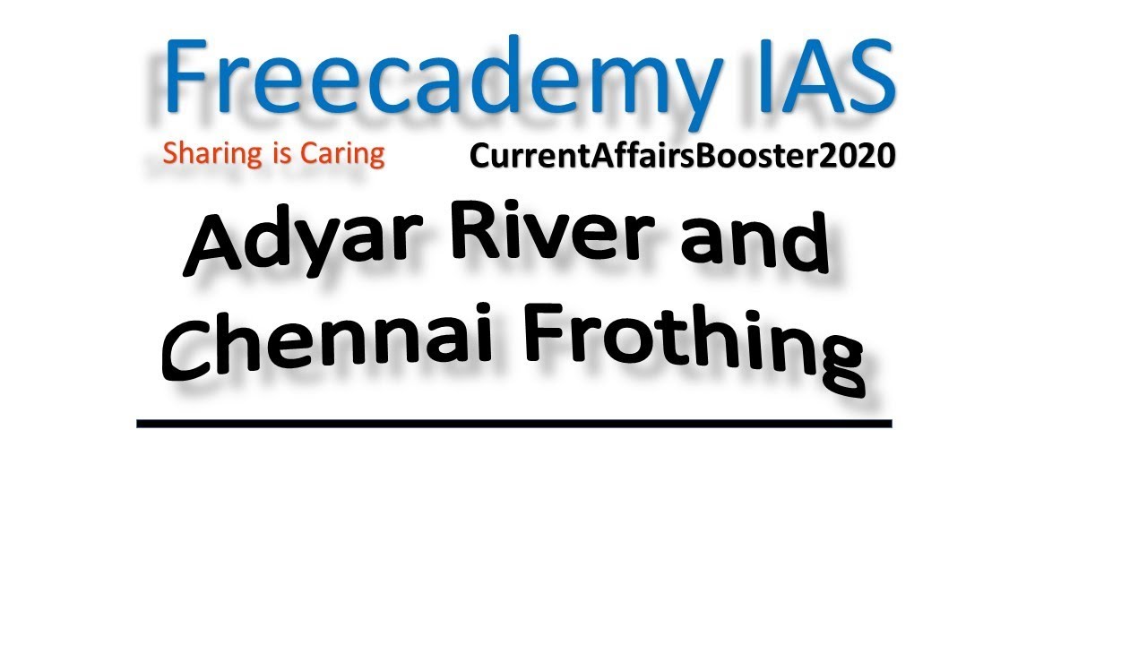 Adyar River and Chennai Frothing | 