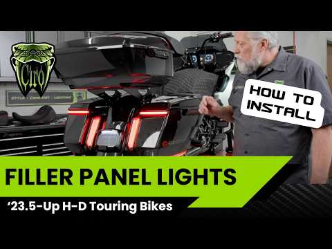 Filler Panel Lights | '23.5-UP H-D Touring Bikes | How to Install | Ciro