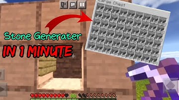 Simple Stone Generater No Redstone #minecraft