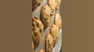 biscuits being baked inside the oven...time lapse video...asmr