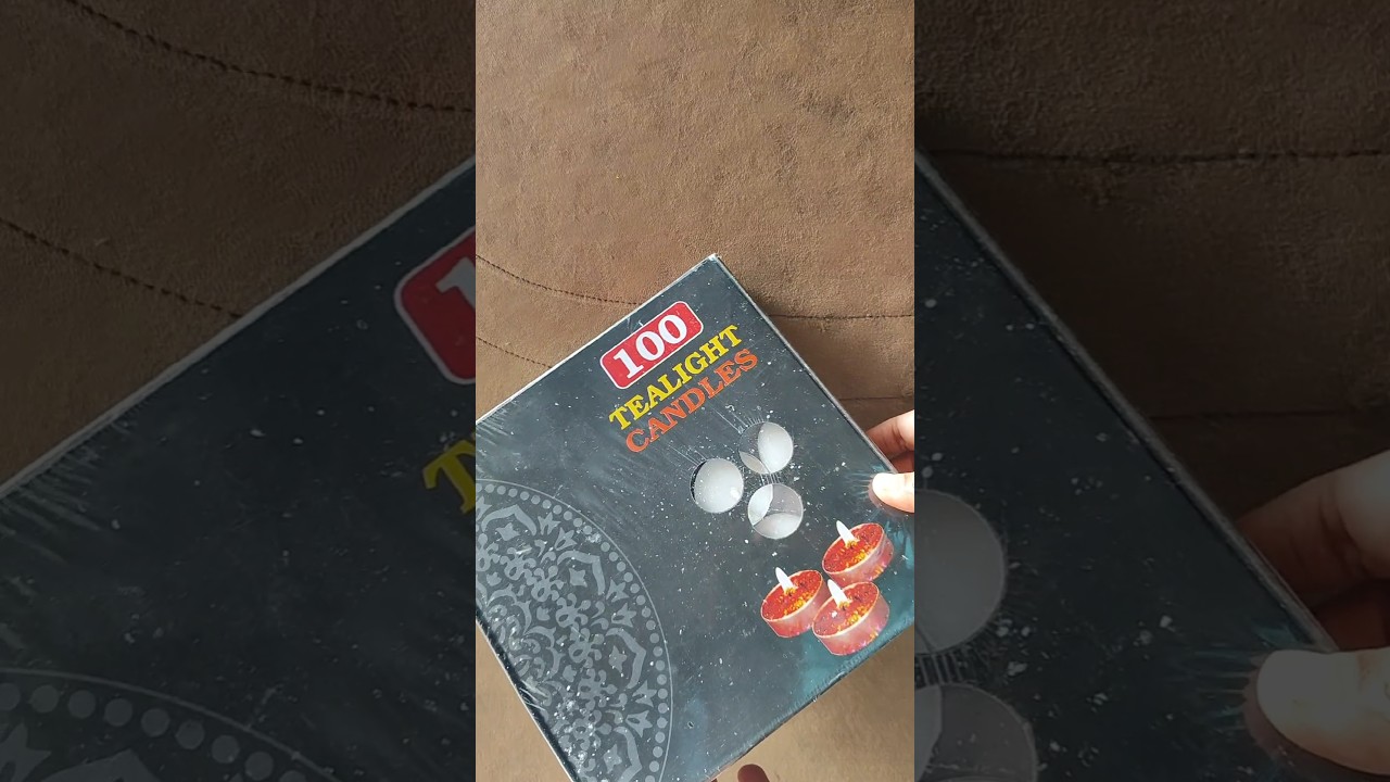Unboxing 100 tealight candles 