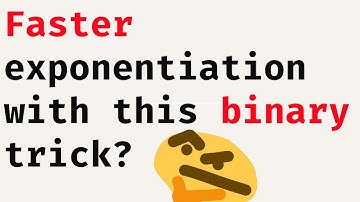 Fast exponentiation using binary