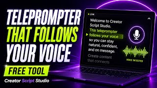 Free Script Writing & Teleprompter Tool | Creator Script Studio Demo