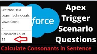 Write an apex code to calculate the number of Consonant in a sentence | Scenario-based trigger