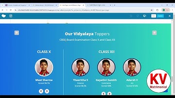 Update Our Vidyalaya Toppers details in KVS Website