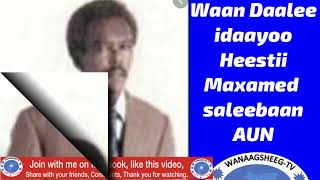 Waan Daalee I Daayoo Maxamed Saleebaan Aun