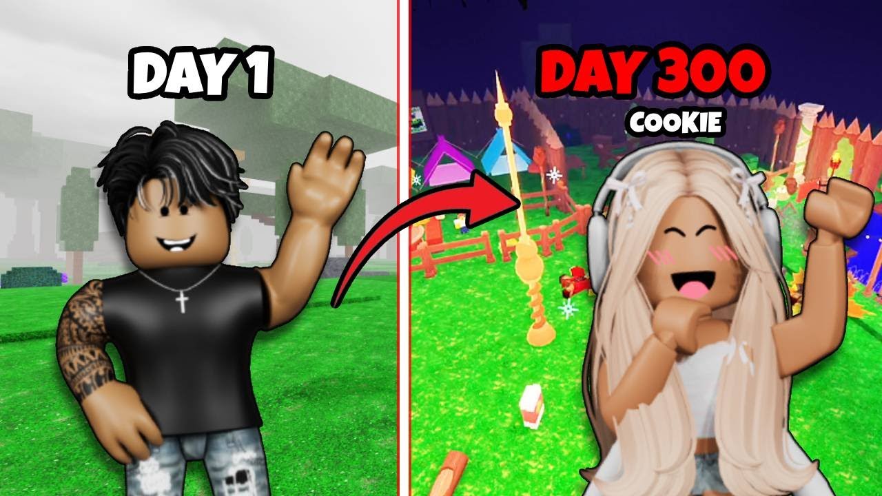 300 Days to Build a BASE With a Subscriber in 99 Nights in The Forest! Roblox