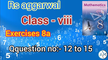 class-8/Rs aggarwal/Exercises 8a/question no:-12to15/linear equation #Aman_mathematics #Aman_kumar