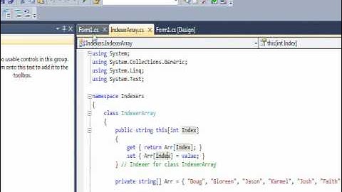 C# Edge 22 -  C# Indexers