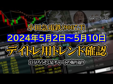 2024-05-02～2024-05-10 ：小田急電鉄(9007.T)　15分ろうそく足株価チャート