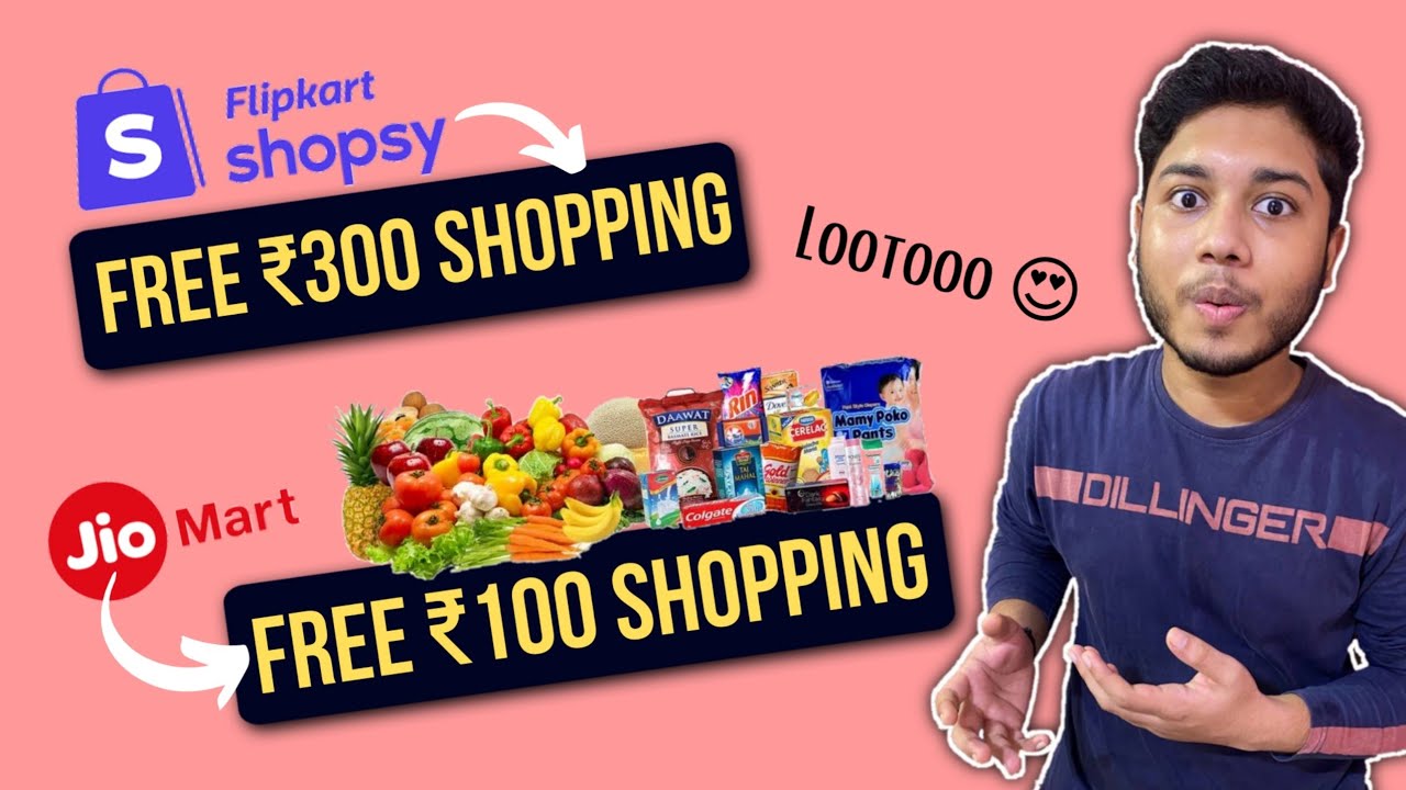 Shopsy ₹300 Free Shopping Loot | Jiomart Free ₹100 Shopping | 5star Do Nothing Offer