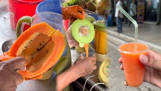Most Healthy Ripe Papaya Juice Making - Bengali Street Food
