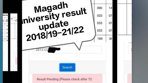 # magadh university #Result#kyun hai pending results