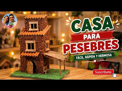 ?Cómo Hacer CASAS PARA PESEBRES, BELENES en Cartón con Arte en Tus Manos