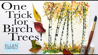EASY Birch Tree Painting using One simple Trick!!