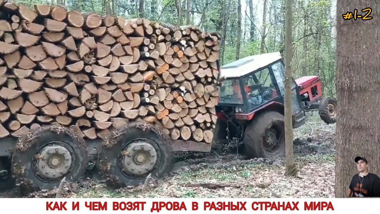 КАК И ЧЕМ ВОЗЯТ ДРОВА В РАЗНЫХ СТРАНАХ МИРА #1-2 / TRANSPORTATION OF FIREWOOD IN DIFFERENT COUNTRIES