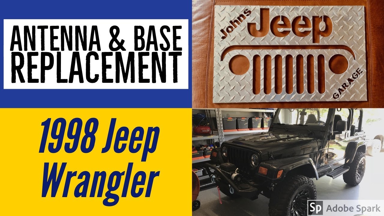How to replace your antenna and base bracket on your 1998 TJ Jeep Wrangler  - YouTube