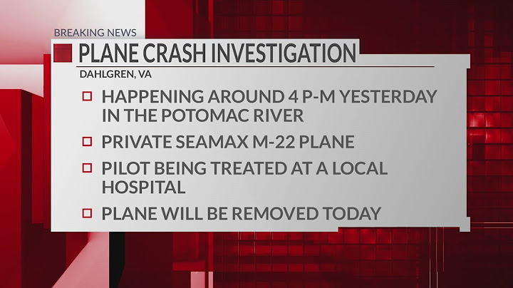 Pilot rescued after small plane crashes into Potomac River, police say