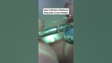 Resizing a platinum ring with a #laserwelder 💍 #jeweler