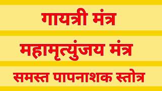 गायत्री मंत्र । महामृत्युंजय मंत्र । समस्त पापनाशक स्तोत्र । भैयादूज विशेष ।@hindutvaofficial108