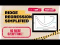 14. Ridge Regression Explained from Scratch | L2 Regularization | Lambda Intuition with Graphs