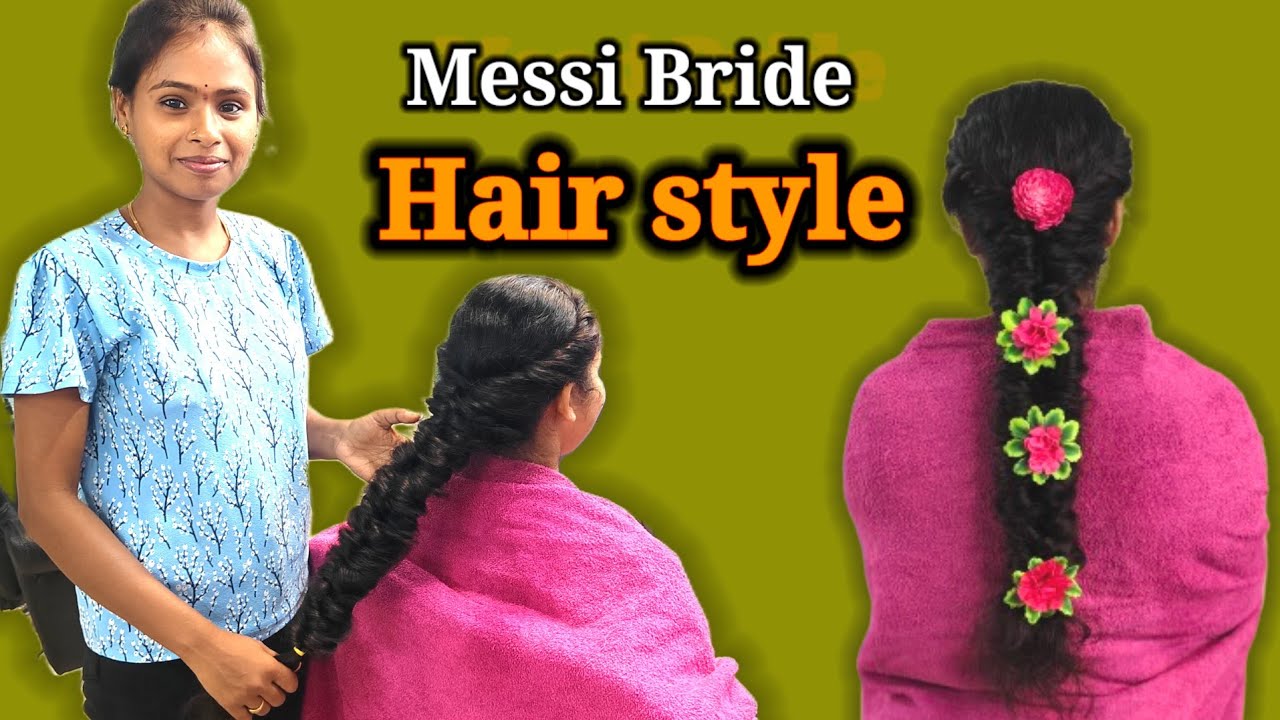 Messi bride hair style |  AnuBeautysalon | makeup |  makeup tutorial