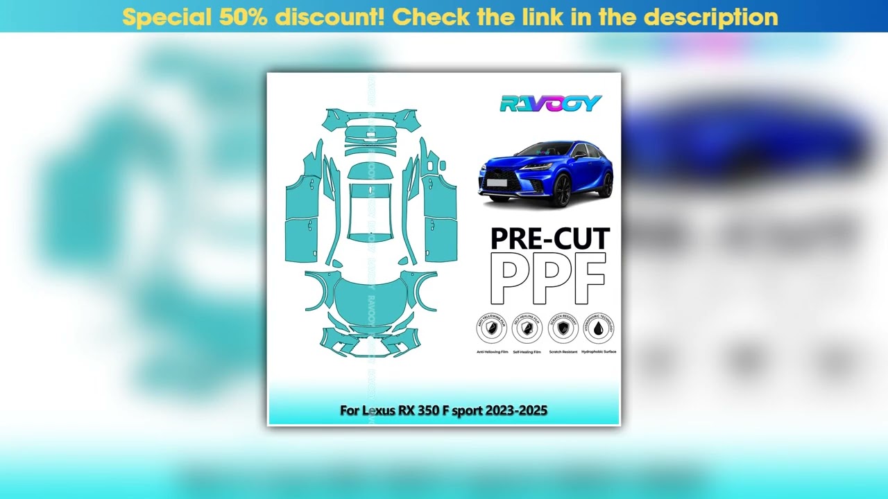 Exclusive 8.5Mil Full Vehicle Precut PPF Paint Protection Film For Lexus RX 350 F sport 2023-2025••