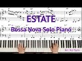 Estate  bossa nova solo piano   jazz sheet music