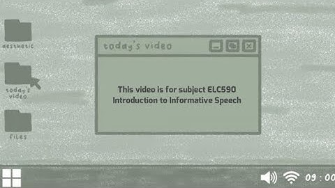 ELC590 | INFORMATIVE SPEECH INTRODUCTION