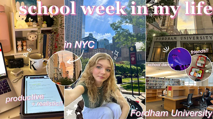 COLLEGE WEEK IN MY LIFE as a student @ Fordham Uni in NYC 🎧📚 romanticizing & productive routines