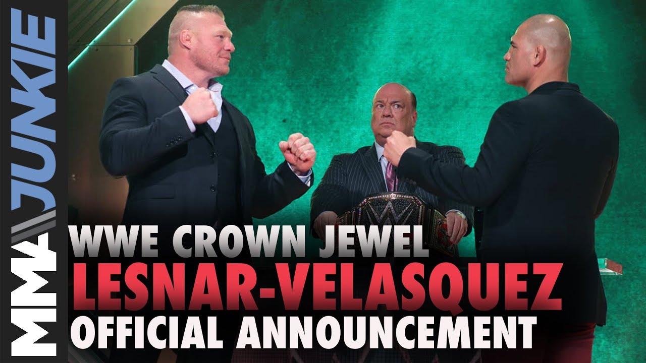 Brock Lesnar Cain Velasquez To Meet At Wwe Crown Jewel 2019 Youtube