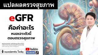 eGFR เจาะเลือดดูค่าไต GFR คืออะไร แปลผลอย่างไร #ตรวจไต #ค่าไต #ค่าการทำงานไต #eGFR #GFR