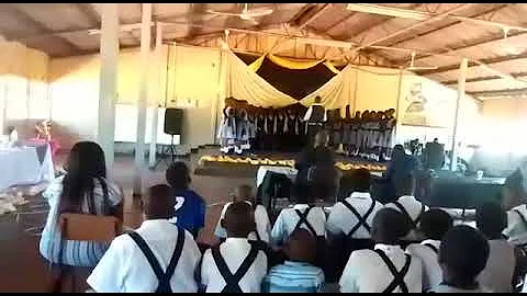 Primary school choir in Lupane singing uNgcwele