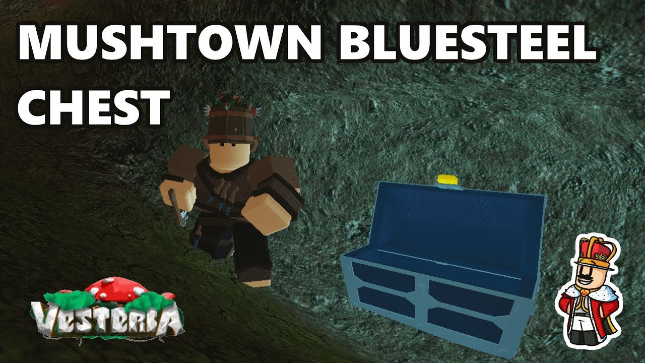 Mushtown Bluesteel Chest 1 Vesteria Youtube - roblox tutorial all chests locations in mushtown vesteria youtube