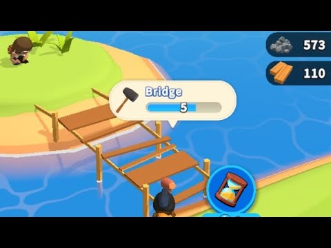 Stranded Island - 🤩 built a bridge to rescue Andy, successful, started ...