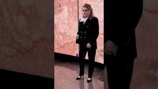 Catherine Deneuve at the Saint Laurent fashion show during Paris Fashion Week