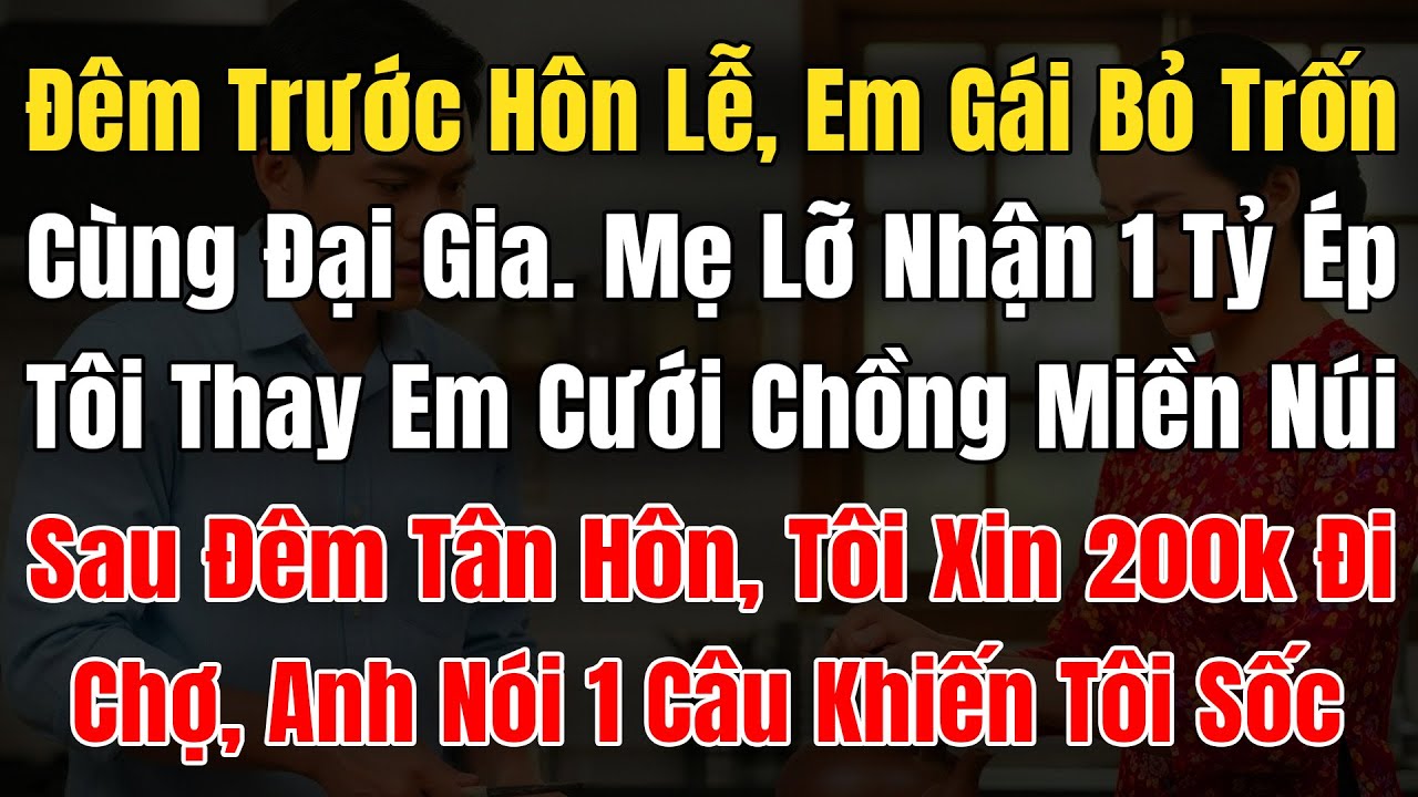 Đêm Trước Hôn Lễ, Em Gái Trốn Cùng Đại Gia, Mẹ Lỡ Nhận 1 Tỷ Nên Ép Tôi, Thay Em Cưới Chồng Miền Núi