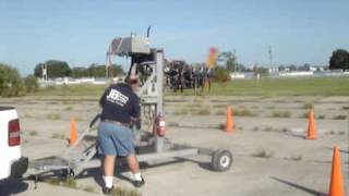 Lycoming IO-540 aircraft engine running on test stand